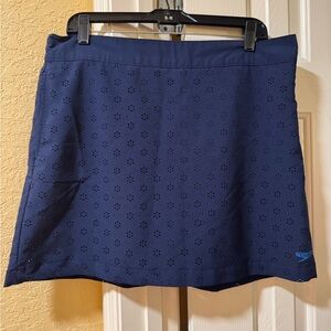 Navy Blue Eyelet Skort